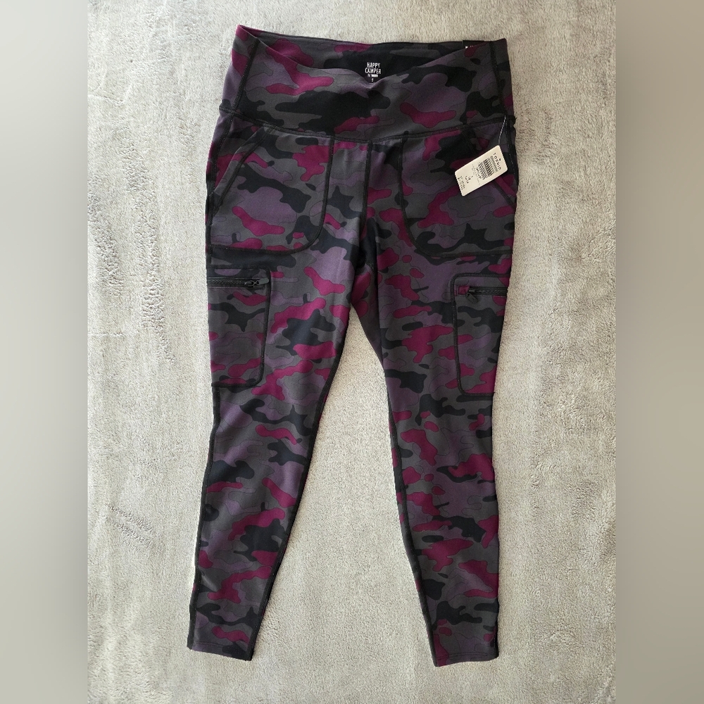 Torrid Happy Camper Purple Camo Print Leggings with Pockets